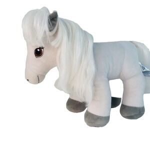 Build A Bear Horses & Hearts Plush 15" Riding Club White Arabian Horse Pony 2017